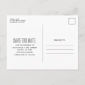 Zwart Wit 3 Foto Bruiloft Save the Date Aankondigingskaart (Achterkant)