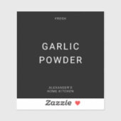 Zwart-wit 4x4 Individueel Spice Label (Vel)