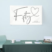 Zwart-wit 50ste vijftigste verjaardag van het Deco Spandoek (Beurs)