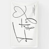 Zwart-wit 50ste vijftigste verjaardag van het Deco Spandoek (Verticaal)