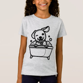 ZWART WIT #58 - Hond baden T-shirt