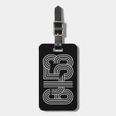 Zwart-wit 6453 Acryl Bagagelabel (Voorkant verticaal)