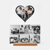 Zwart-wit 7 foto collage acryl bord (Voorkant)