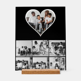 Zwart-wit 7 foto collage acryl bord