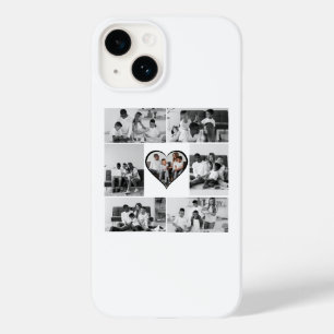 Zwart-wit 7 foto collage Case-Mate iPhone 14 hoesje