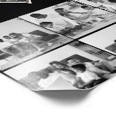 Zwart-wit 7 foto collage foto afdruk (Hoek)