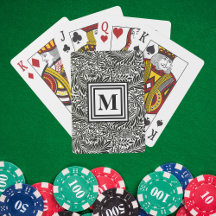 Zwart-wit, aangepast botanisch monogram