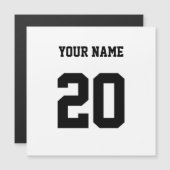 Zwart-wit Aangepast nummer en naam (Voorkant / Achterkant)