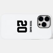 Zwart-wit Aangepast nummer en naam Case-Mate iPhone Case (Achterkant (horizontaal))