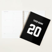 Zwart-wit Aangepast nummer en naam Planner (Display)