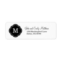 Zwart-wit Aangepaste gepersonaliseerde Monogram