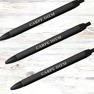 Zwart wit aangepaste motto slogan motivatie zwarte inkt pen