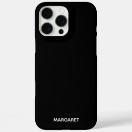 Zwart-wit aangepaste naam iPhone 16 Pro Max hoesje