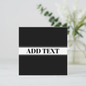Zwart & Wit Aangepaste Naam Streep (Staand voorkant)