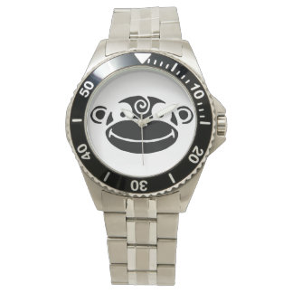 Zwart & Wit Aap Horloge