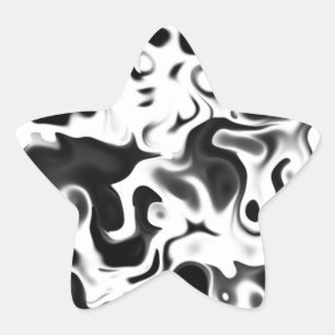 Zwart-wit Abstract 411.4 Ster Sticker
