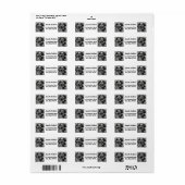 Zwart & Wit Abstract Afro-Amerikaanse Vrouwen Etiket (Full Sheet)