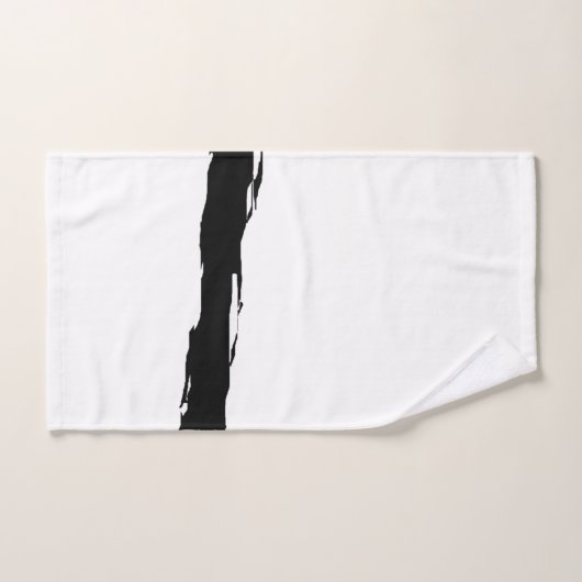 Zwart wit abstract bad handdoek (Handdoek)