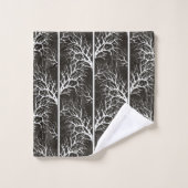 Zwart-wit abstract bad handdoek (Wasdoekje)