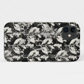 Zwart wit abstract blad patronen Case-Mate iPhone case (Achterkant (horizontaal))