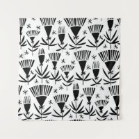 Zwart Wit Abstract Bloemen: Elegant Patroon