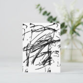 Zwart-wit abstract briefkaart (Staand voorkant)