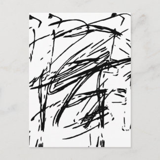 Zwart-wit abstract briefkaart