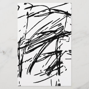 Zwart-wit abstract briefpapier