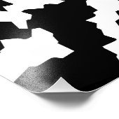 Zwart-wit Abstract camouflagepatroon Foto Afdruk (Hoek)