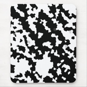 Zwart-wit Abstract camouflagepatroon Muismat