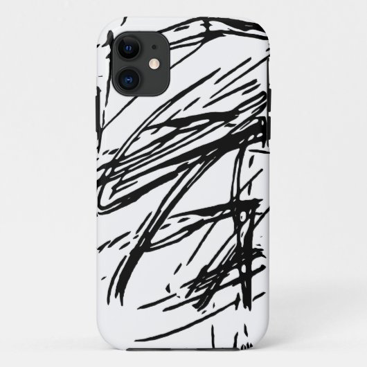 Zwart-wit abstract Case-Mate iPhone case (Achterkant)