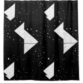 Zwart-wit Abstract douchegordijnstijl 1 Douchegordijn (Voorkant)