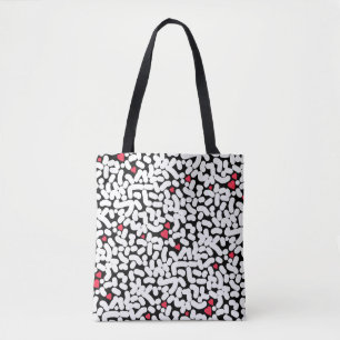 Zwart wit abstract draagtas