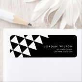 Zwart-wit Abstract driehoeksmodern adres Etiket (Insitu)