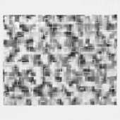 Zwart wit Abstract Fleece Deken (Voorkant (Horizontaal))