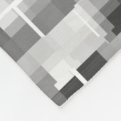 Zwart wit Abstract Fleece Deken (Hoek)