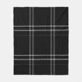 Zwart-wit Abstract Fleece Deken (Voorkant)