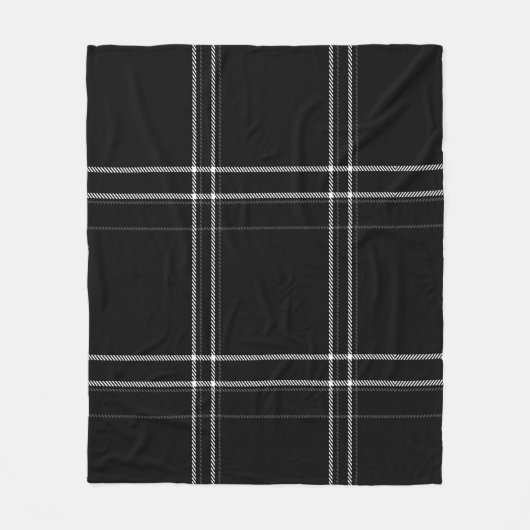 Zwart-wit Abstract Fleece Deken (Voorkant)