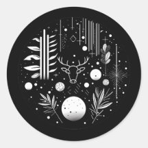 Zwart-wit Abstract Geometrisch Hert