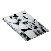 Zwart wit, abstract geschilderd canvas. notitieboek (Rechterzijde)
