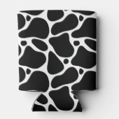 Zwart-wit abstract girafpatroon blikjeskoeler (Achterkant)