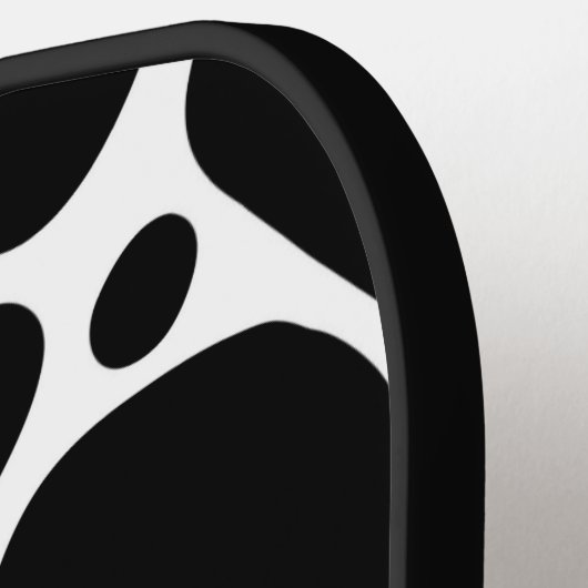 Zwart-wit abstract girafpatroon pickleball paddle (Links Detail)