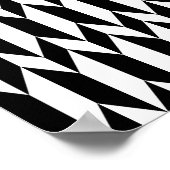 Zwart-wit Abstract grafisch patroon. Poster (Hoek)
