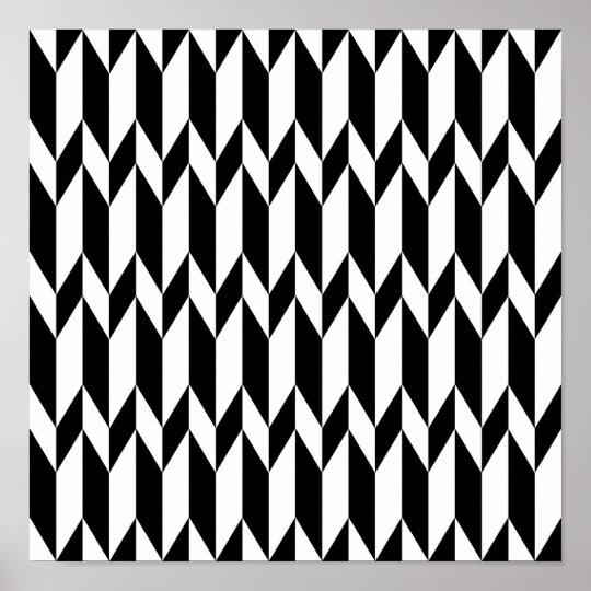 Zwart-wit Abstract patroon. Poster | Zazzle.be