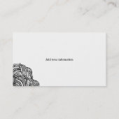 Zwart-wit Abstract hedendaags Visitekaartje (Achterkant)