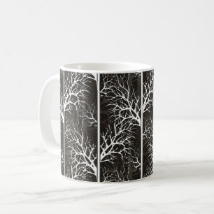 Zwart-wit abstract koffiemok