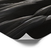 Zwart-wit Abstract Landschapsschilderij Poster (Hoek)