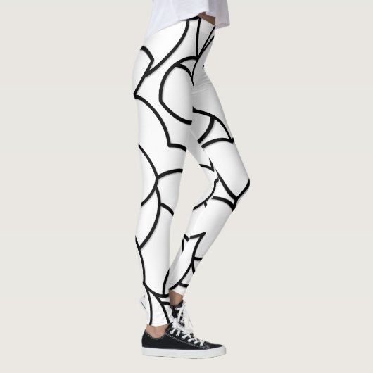 Zwart-wit, Abstract Leggings (Rechts)
