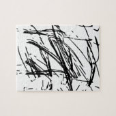 Zwart-wit abstract legpuzzel (Horizontaal)