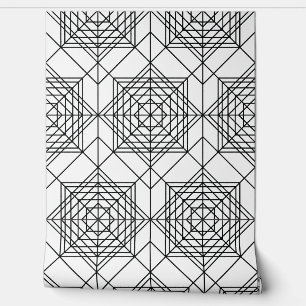 zwart-wit Abstract lineair patroon Behang